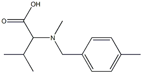 3-methyl-2-{methyl[(4-methylphenyl)methyl]amino}butanoic acid 结构式