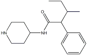 3-methyl-2-phenyl-N-(piperidin-4-yl)pentanamide 结构式