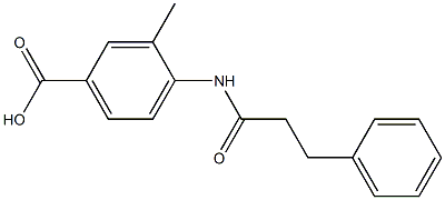 3-methyl-4-[(3-phenylpropanoyl)amino]benzoic acid 结构式