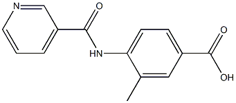 3-methyl-4-[(pyridin-3-ylcarbonyl)amino]benzoic acid 结构式