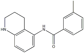 3-methyl-N-(1,2,3,4-tetrahydroquinolin-5-yl)benzamide 结构式