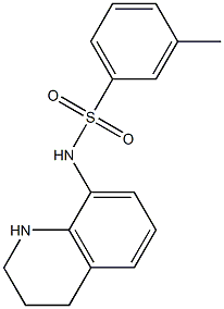 3-methyl-N-(1,2,3,4-tetrahydroquinolin-8-yl)benzene-1-sulfonamide 结构式