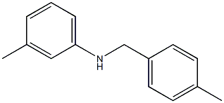 3-methyl-N-[(4-methylphenyl)methyl]aniline 结构式