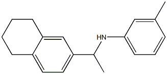 3-methyl-N-[1-(5,6,7,8-tetrahydronaphthalen-2-yl)ethyl]aniline 结构式