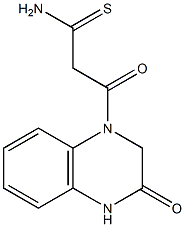 3-oxo-3-(3-oxo-1,2,3,4-tetrahydroquinoxalin-1-yl)propanethioamide 结构式