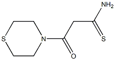 3-oxo-3-(thiomorpholin-4-yl)propanethioamide 结构式