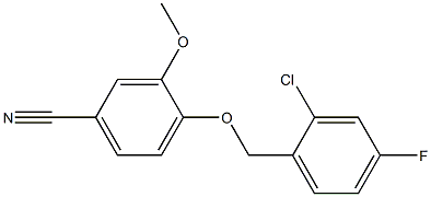 4-[(2-chloro-4-fluorophenyl)methoxy]-3-methoxybenzonitrile 结构式