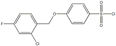 4-[(2-chloro-4-fluorophenyl)methoxy]benzene-1-sulfonyl chloride 结构式
