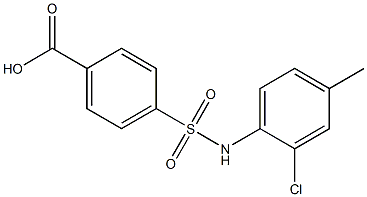 4-[(2-chloro-4-methylphenyl)sulfamoyl]benzoic acid 结构式
