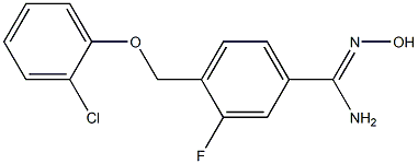 4-[(2-chlorophenoxy)methyl]-3-fluoro-N'-hydroxybenzenecarboximidamide 结构式