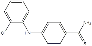 4-[(2-chlorophenyl)amino]benzene-1-carbothioamide 结构式