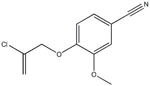 4-[(2-chloroprop-2-enyl)oxy]-3-methoxybenzonitrile 结构式
