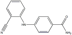4-[(2-cyanophenyl)amino]benzamide 结构式