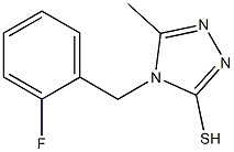 4-[(2-fluorophenyl)methyl]-5-methyl-4H-1,2,4-triazole-3-thiol 结构式