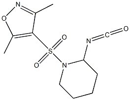 4-[(2-isocyanatopiperidine-1-)sulfonyl]-3,5-dimethyl-1,2-oxazole 结构式