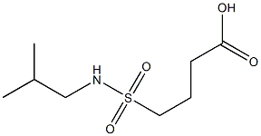 4-[(2-methylpropyl)sulfamoyl]butanoic acid 结构式