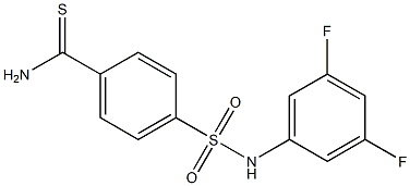 4-[(3,5-difluorophenyl)sulfamoyl]benzene-1-carbothioamide 结构式