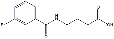 4-[(3-bromobenzoyl)amino]butanoic acid 结构式