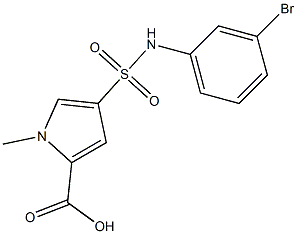4-[(3-bromophenyl)sulfamoyl]-1-methyl-1H-pyrrole-2-carboxylic acid 结构式