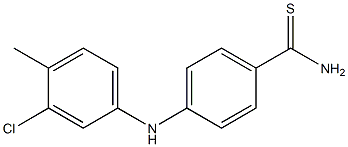 4-[(3-chloro-4-methylphenyl)amino]benzene-1-carbothioamide 结构式
