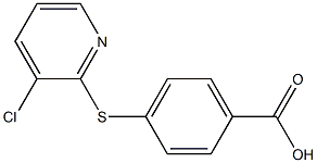 4-[(3-chloropyridin-2-yl)sulfanyl]benzoic acid 结构式