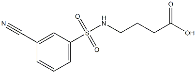 4-[(3-cyanobenzene)sulfonamido]butanoic acid 结构式