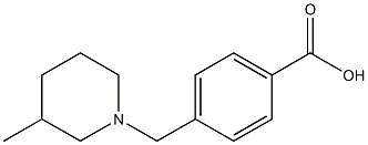 4-[(3-methylpiperidin-1-yl)methyl]benzoic acid 结构式