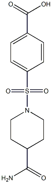 4-[(4-carbamoylpiperidine-1-)sulfonyl]benzoic acid 结构式