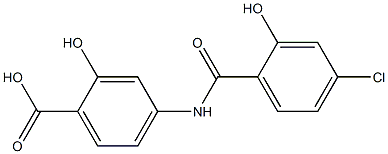 4-[(4-chloro-2-hydroxybenzene)amido]-2-hydroxybenzoic acid 结构式