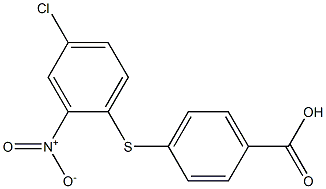 4-[(4-chloro-2-nitrophenyl)sulfanyl]benzoic acid 结构式
