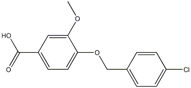 4-[(4-chlorophenyl)methoxy]-3-methoxybenzoic acid 结构式