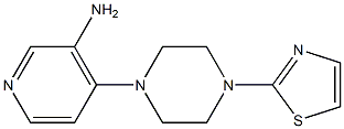 4-[4-(1,3-thiazol-2-yl)piperazin-1-yl]pyridin-3-amine 结构式