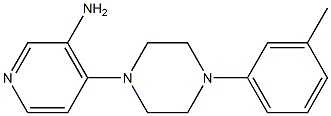 4-[4-(3-methylphenyl)piperazin-1-yl]pyridin-3-amine 结构式