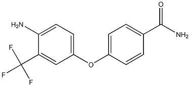 4-[4-amino-3-(trifluoromethyl)phenoxy]benzamide 结构式