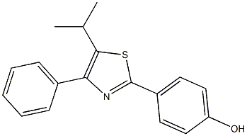 4-[4-phenyl-5-(propan-2-yl)-1,3-thiazol-2-yl]phenol 结构式