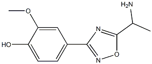 4-[5-(1-aminoethyl)-1,2,4-oxadiazol-3-yl]-2-methoxyphenol 结构式