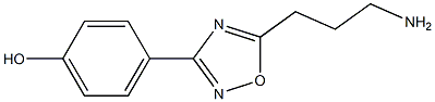 4-[5-(3-aminopropyl)-1,2,4-oxadiazol-3-yl]phenol 结构式