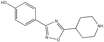 4-[5-(piperidin-4-yl)-1,2,4-oxadiazol-3-yl]phenol 结构式