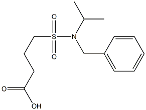 4-[benzyl(propan-2-yl)sulfamoyl]butanoic acid 结构式