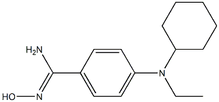 4-[cyclohexyl(ethyl)amino]-N'-hydroxybenzene-1-carboximidamide 结构式