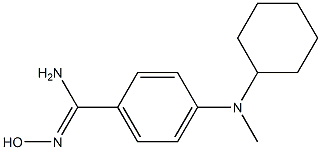 4-[cyclohexyl(methyl)amino]-N'-hydroxybenzene-1-carboximidamide 结构式