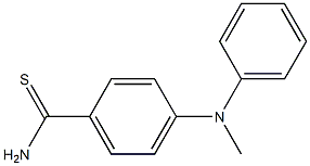 4-[methyl(phenyl)amino]benzene-1-carbothioamide 结构式