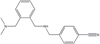 4-{[({2-[(dimethylamino)methyl]phenyl}methyl)amino]methyl}benzonitrile 结构式