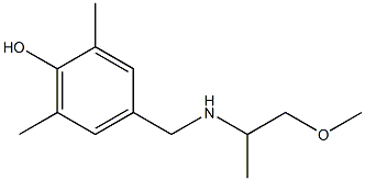 4-{[(1-methoxypropan-2-yl)amino]methyl}-2,6-dimethylphenol 结构式