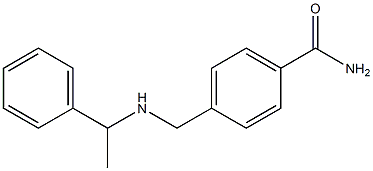 4-{[(1-phenylethyl)amino]methyl}benzamide 结构式