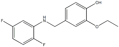 4-{[(2,5-difluorophenyl)amino]methyl}-2-ethoxyphenol 结构式