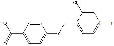 4-{[(2-chloro-4-fluorophenyl)methyl]sulfanyl}benzoic acid 结构式