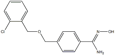 4-{[(2-chlorobenzyl)oxy]methyl}-N'-hydroxybenzenecarboximidamide 结构式