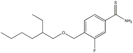 4-{[(2-ethylhexyl)oxy]methyl}-3-fluorobenzene-1-carbothioamide 结构式