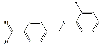 4-{[(2-fluorophenyl)sulfanyl]methyl}benzene-1-carboximidamide 结构式